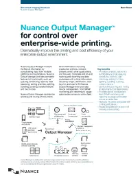 KM, Nuance, Output Manager, Brochure, Konica-Minolta, Office Systems International